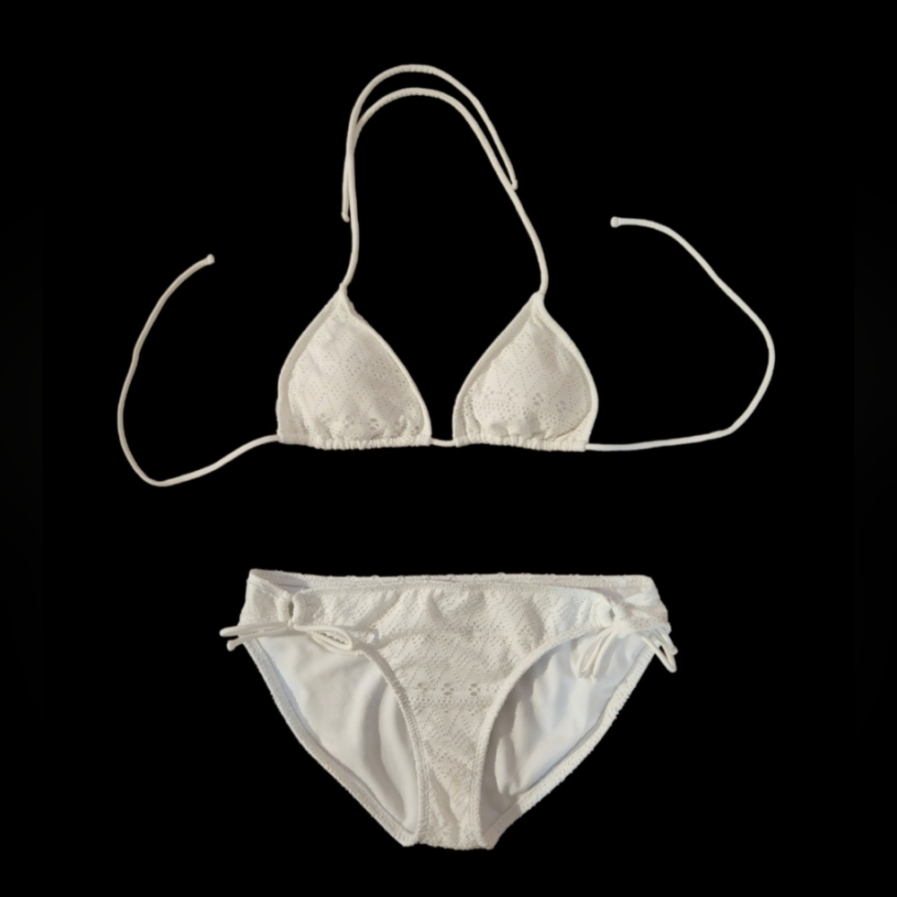 White Bikini Two Piece Swimsuit